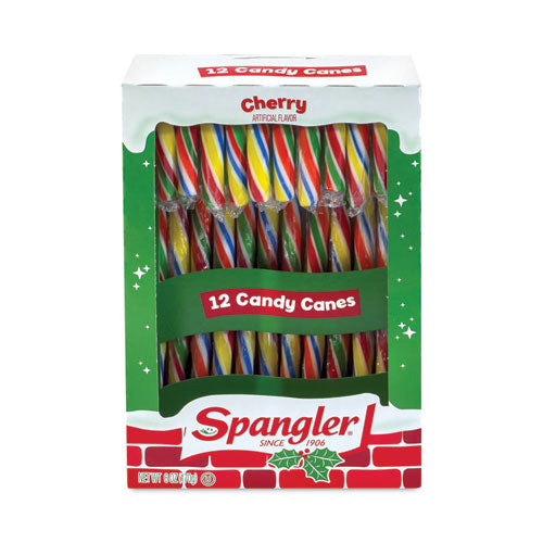 Cherry Candy Canes, 6 oz Box, 12 Candy Canes/Box, 3 Boxes/Carton, Ships in 1-3 Business Days-(GRR211X0001)