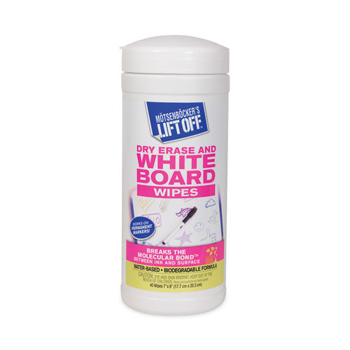 Dry Erase Cleaner Wipes, 7 x 12, 40/Canister-(MOT42703EA)