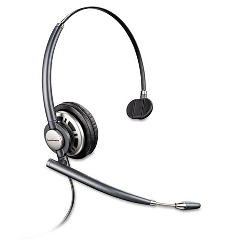 EncorePro Premium Monaural Over The Head Headset with Noise Canceling Microphone, Black-(PLNHW710)