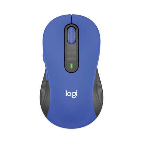 Signature M650 Wireless Mouse, Large, 2.4 GHz Frequency, 33 ft Wireless Range, Right Hand Use, Blue-(LOG910006232)