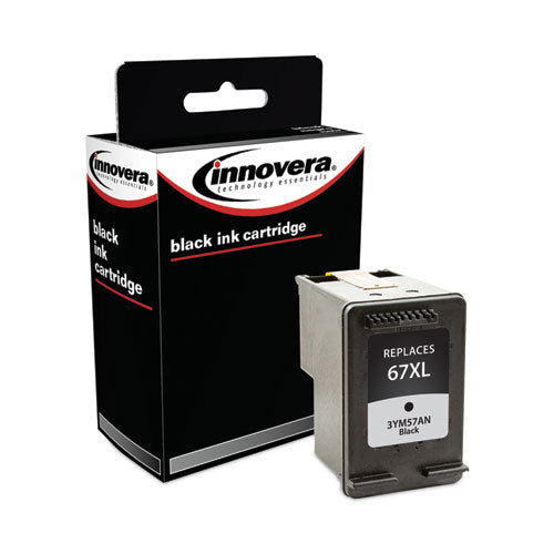 Remanufactured Black Ink, Replacement for 67XL (3YM57AN), 240 Page-Yield-(IVR3YM57AN)