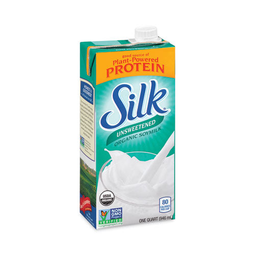 Organic Soy Milk, Unsweetened Original, 32 oz Carton, 3/Pack, Ships in 1-3 Business Days-(GRR30700140)