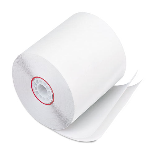 Impact Printing Carbonless Paper Rolls, 3" x 90 ft, White/White, 50/Carton-(ICX90770443)