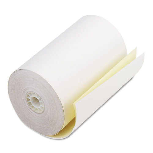 Impact Printing Carbonless Paper Rolls, 4.5" x 90 ft, White/Canary, 24/Carton-(ICX90770469)