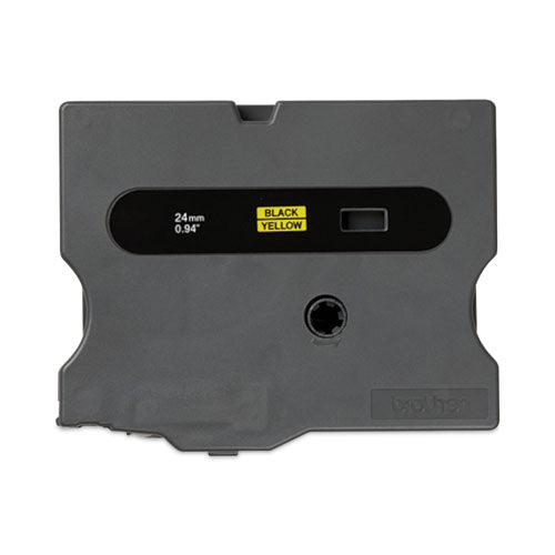 TX Tape Cartridge for PT-8000, PT-PC, PT-30/35, 0.94" x 50 ft, Black on Yellow-(BRTTX6511)