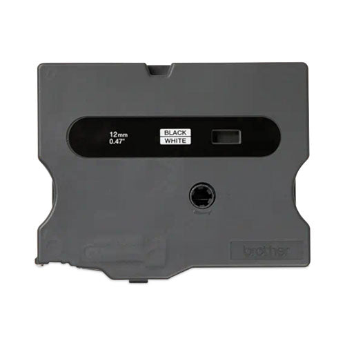 TX Tape Cartridge for PT-8000, PT-PC, PT-30/35, 0.47" x 50 ft, Black on White-(BRTTX2311)