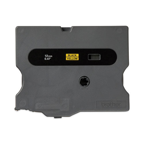 TX Tape Cartridge for PT-8000, PT-PC, PT-30/35, 0.47" x 50 ft, Black on Yellow-(BRTTX6311)