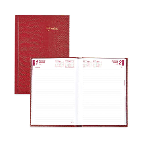 Daily/Monthly Planner, 8.25 x 5.75, Red Cover, 12-Month (Jan to Dec): 2023-(REDCB389RED)