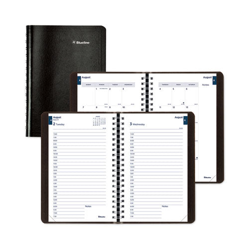 Academic Daily/Monthly Planner, 8 x 5, Black Cover, 12-Month (Aug to July): 2022 to 2023-(REDCA201BLK)