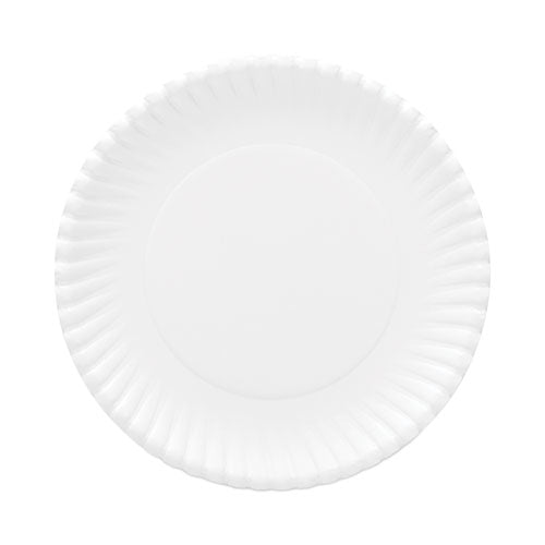 Gold Label Coated Paper Plates, 9" dia, White, 120/Pack, 8 Packs/Carton-(AJMOH9AJBXWH)