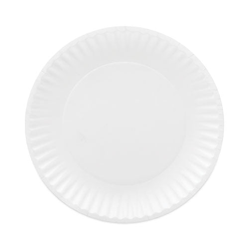 Coated Paper Plates, 6" dia, White, 100/Pack, 12 Packs/Carton-(AJMCP6GOAWH)