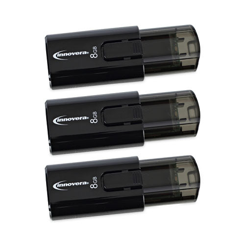 USB 3.0 Flash Drive, 8 GB, 3/Pack-(IVR82308)