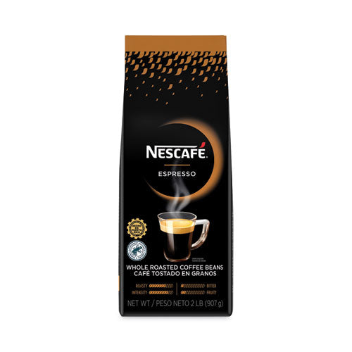 Espresso Whole Roasted Coffee Beans, 2 lb Bag, 8/Carton-(NES59095CT)