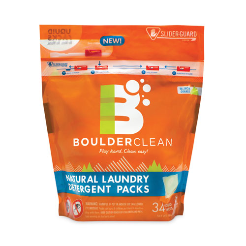 Laundry Detergent Packs, Valencia Orange, 34/Pouch-(BCL003700EA)
