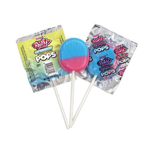 Fluffy Stuff Cotton Candy Pops, 48 Individually Wrapped Pops, 29.76 oz Box, Ships in 1-3 Business Days-(GRR20900107)