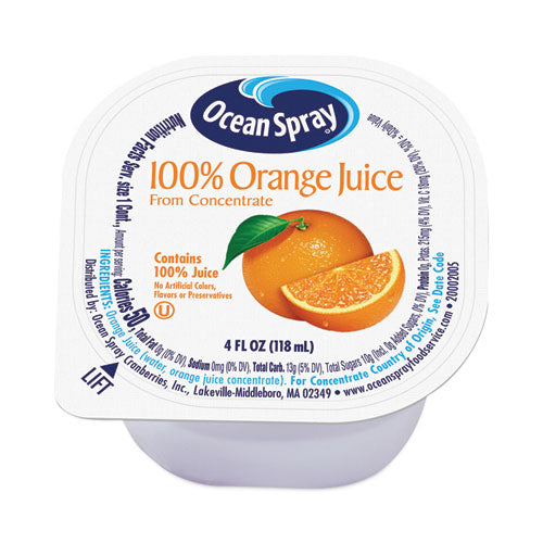 100% Juice, Orange, 4 oz Cup, 48/Box, Delivered 1-4 Business Days-(GRR30700001)