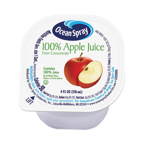 100% Juice, Apple, 4 oz Cup, 48/Box, Delivered 1-4 Business Days-(GRR30700002)
