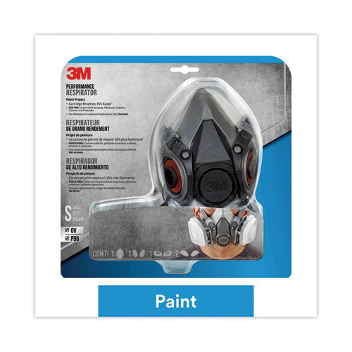 Half Facepiece Paint Spray/Pesticide Respirator, Small-(MMM6111PA1A)