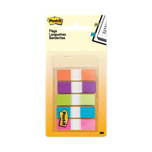 Page Flags in Portable Dispenser, Assorted Brights, 5 Dispensers, 20 Flags/Color-(MMM6835CB2)
