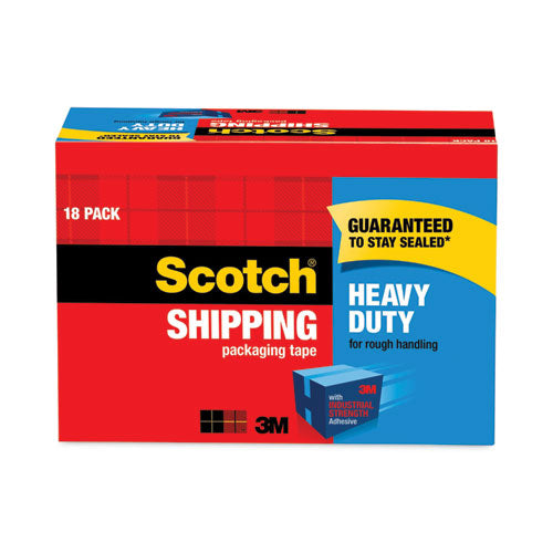 3850 Heavy-Duty Packaging Tape Cabinet Pack, 3" Core, 1.88" x 54.6 yds, Clear, 18/Pack-(MMM385018CP)