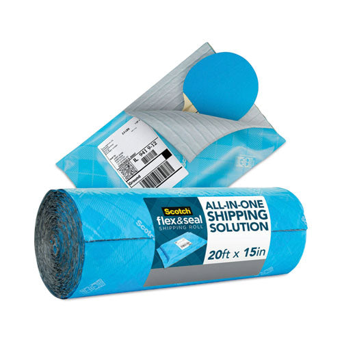 Flex and Seal Shipping Roll, 15" x 20 ft, Blue/Gray-(MMMFS1520)