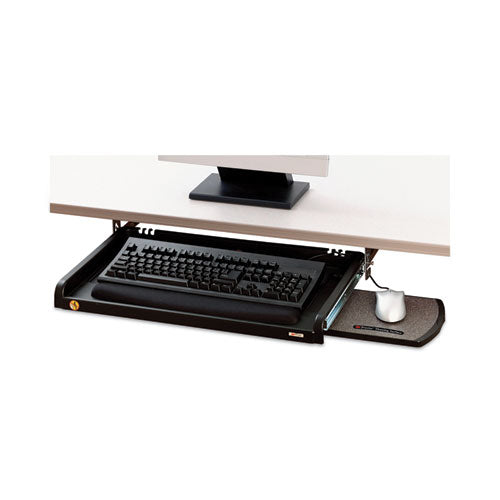 Under Desk Keyboard Drawer, 23w x 14d, Black-(MMMKD45)