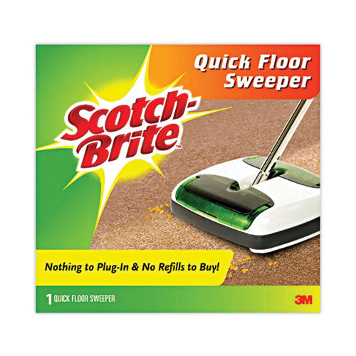 Quick Floor Sweeper, 42" Aluminum Handle, White/Gray/Green-(MMMM007CCW)