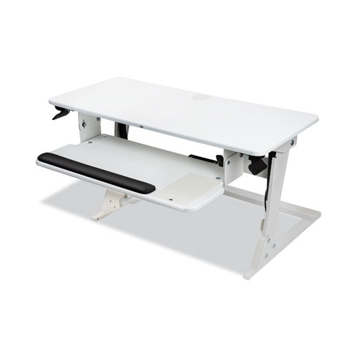 Precision Standing Desk, 35.4" x 23.2" x 6.2" to 20", White-(MMMSD60W)