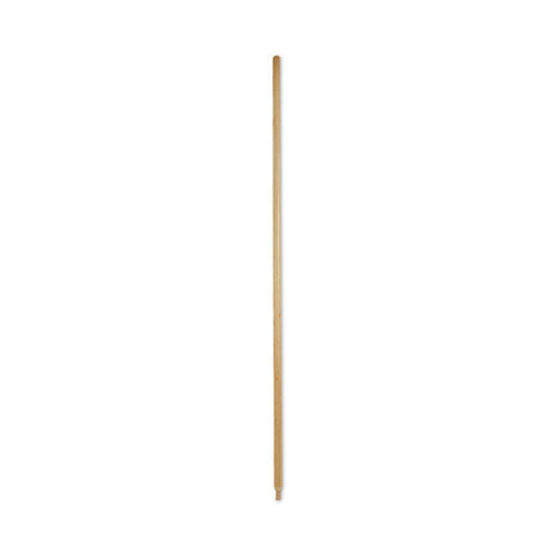 Heavy-Duty Threaded End Lacquered Hardwood Broom Handle, 1.13" dia x 60", Natural-(BWK137)