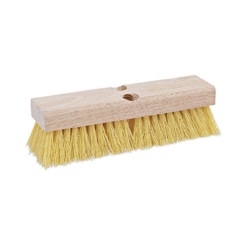 Deck Brush Head, 2" Cream Polypropylene Bristles, 10" Brush-(BWK3310)