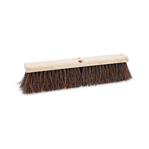 Floor Brush Head, 3.25" Natural Palmyra Fiber Bristles, 18" Brush-(BWK20118)