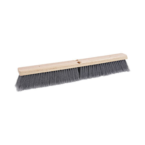 Floor Brush Head, 3" Gray Flagged Polypropylene Bristles, 24" Brush-(BWK20424)
