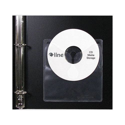 Self-Adhesive CD Holder, 1 Disc Capacity, Clear, 10/Pack-(CLI70568)