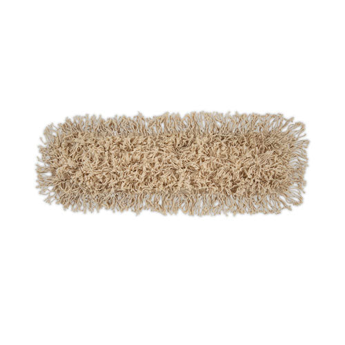 Industrial Dust Mop Head, Hygrade Cotton, 24w x 5d, White-(BWK1324)