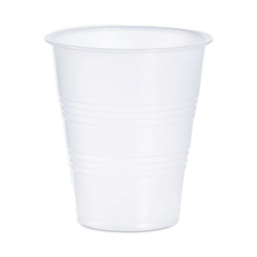 High-Impact Polystyrene Cold Cups, 7 oz, Translucent, 100 Cups/Sleeve, 25 Sleeves/Carton-(DCCY7)