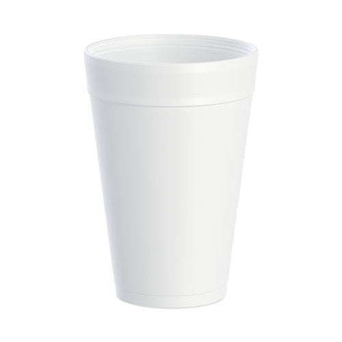 Foam Drink Cups, 32 oz, White, 25/Bag, 20 Bags/Carton-(DCC32TJ32)