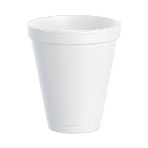 Foam Drink Cups, 12 oz, White, 1,000/Carton-(DCC12J16)