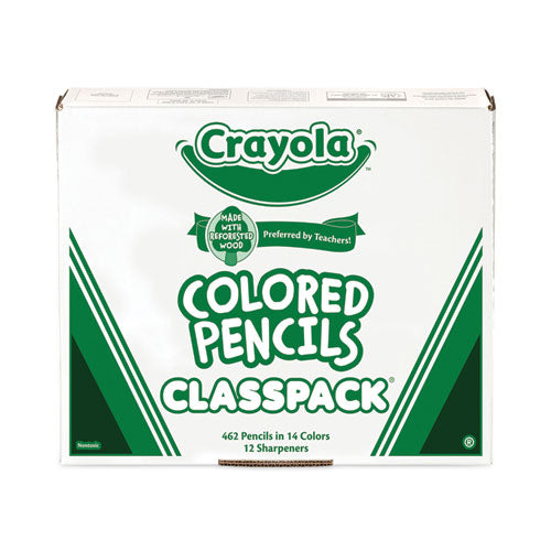 Color Pencil Classpack Set, 3.3 mm, 2B (#1), Assorted Lead/Barrel Colors, 462/Box-(CYO688462)