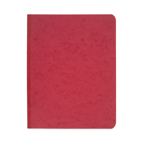 Pressboard Report Cover with Tyvek Reinforced Hinge, Two-Piece Prong Fastener, 3" Capacity, 8.5 x 11, Red/Red-(ACC25978)