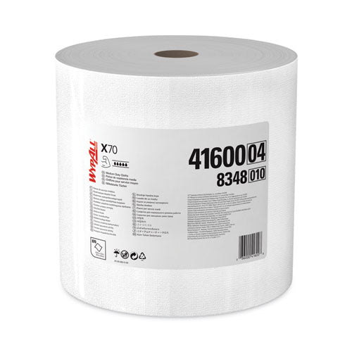 X70 Cloths, Jumbo Roll, Perf., 12.4 x 12.2, White, 870 Towels/Roll-(KCC41600)