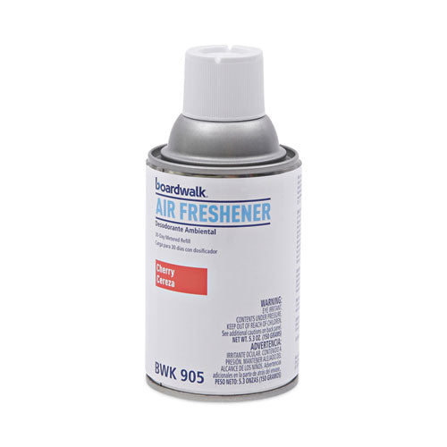 Metered Air Freshener Refill, Cherry, 5.3 oz Aerosol Spray, 12/Carton-(BWK905)