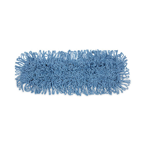 Mop Head, Dust, Looped-End, Cotton/Synthetic Fibers, 24 x 5, Blue-(BWK1124)