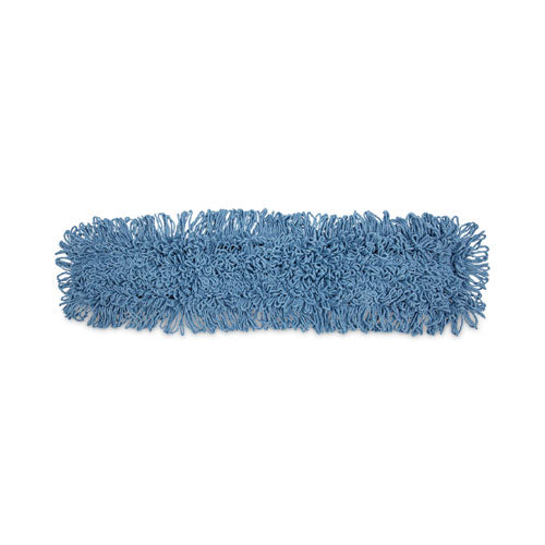 Dust Mop Head, Cotton/Synthetic Blend, 36 x 5, Looped-End, Blue-(BWK1136)