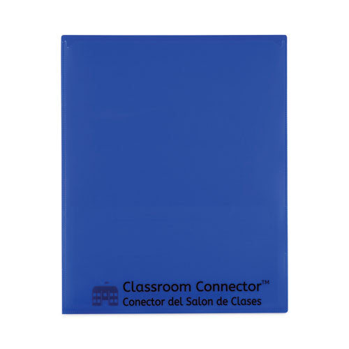 Classroom Connector Folders, 11 x 8.5, Blue, 25/Box-(CLI32005)