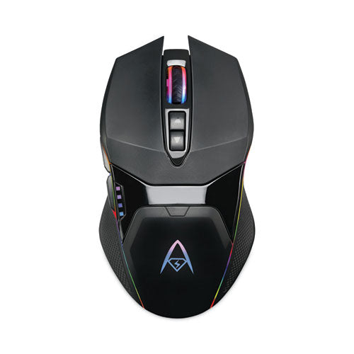 iMouse X50 Series Gaming Mouse with Charging Cradle, 2.4 GHz Frequency/33 ft Wireless Range, Left/Right Hand Use, Black-(ADEIMOUSEX50)