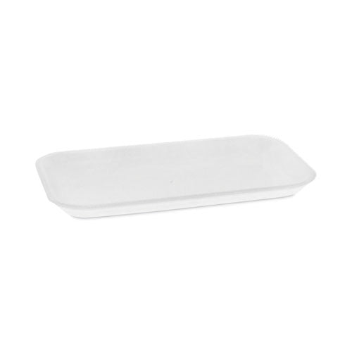 Supermarket Tray, #17, 8.3 x 4.8 x 0.65, White, Foam, 1,000/Carton-(PCT0TF117S00000)