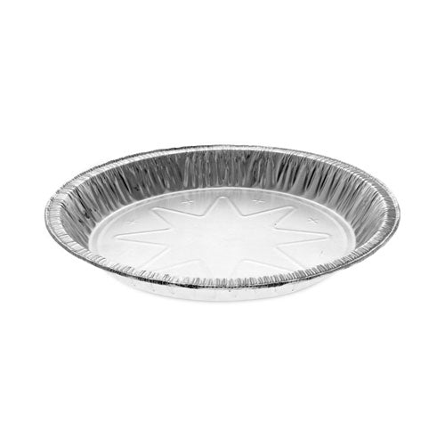 Round Aluminum Carryout Containers, 10" Diameter x 1.09"h, Silver, 400/Carton-(PCT23045Y)