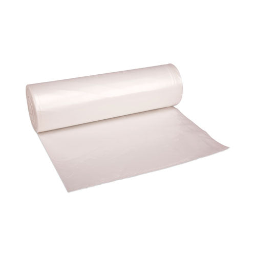 High-Density Can Liners, 60 gal, 14 microns, 38" x 58", Natural, 25 Bags/Roll, 8 Rolls/Carton-(BWK386016)