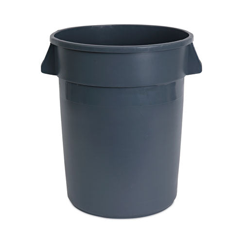 Round Waste Receptacle, 32 gal, Linear-Low-Density Polyethylene, Gray-(BWK32GLWRGRA)