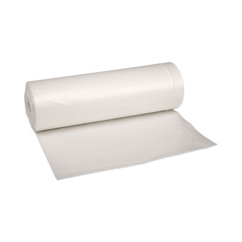 Low-Density Waste Can Liners, 33 gal, 0.6 mil, 33 x 39, White, 25 Bags/Roll, 6 Rolls/Carton-(BWK512)